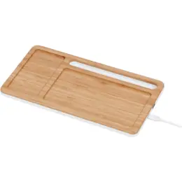 Okiyo Musen Bamboo Wireless Charger Desk Organiser Unbranded